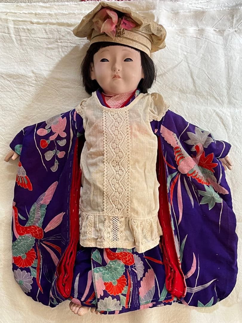 市松人形　鳴き人形　48センチ　アンティークドール