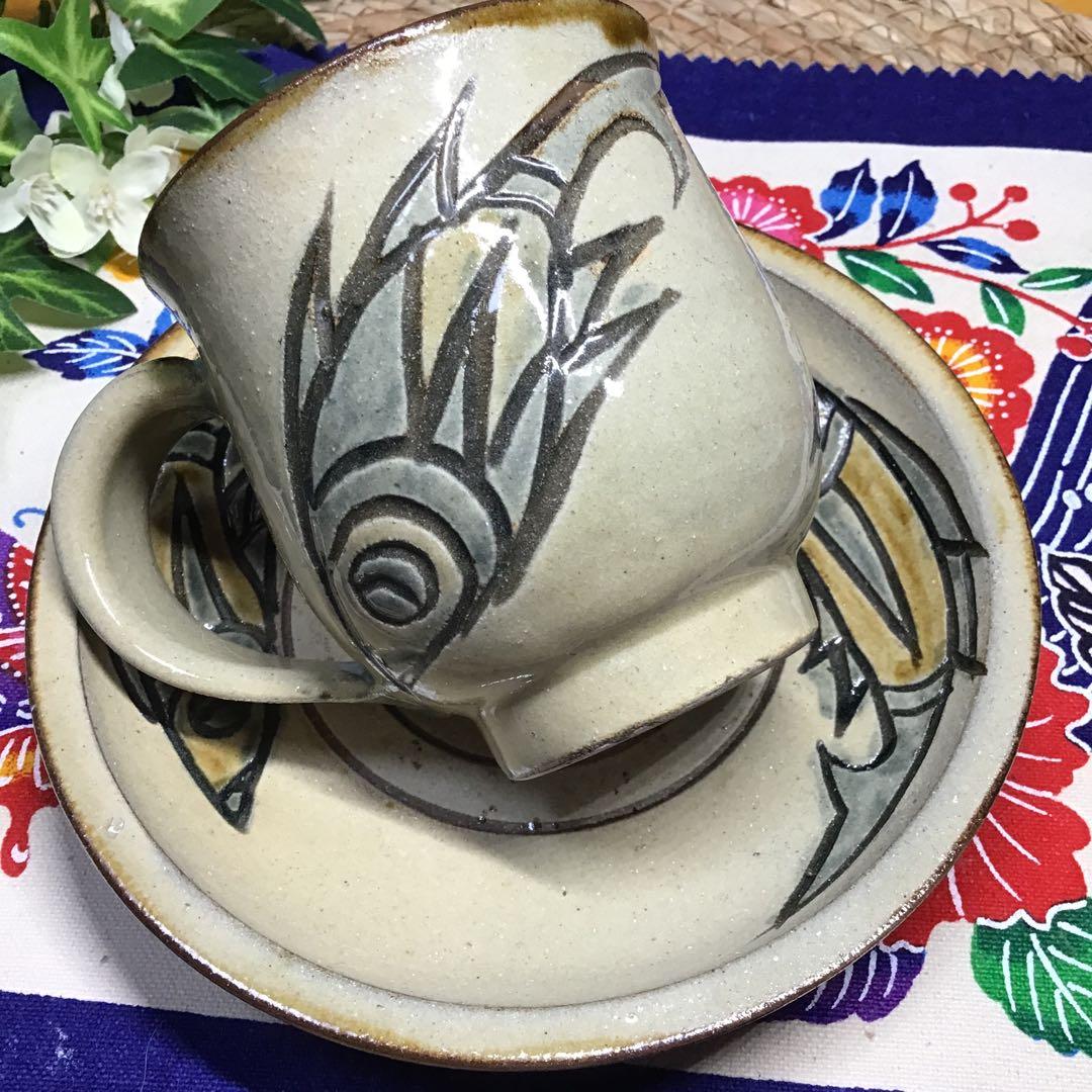 やちむん　宮城須美子& 藤岡香奈子さん　テイカップ　湯呑みセット