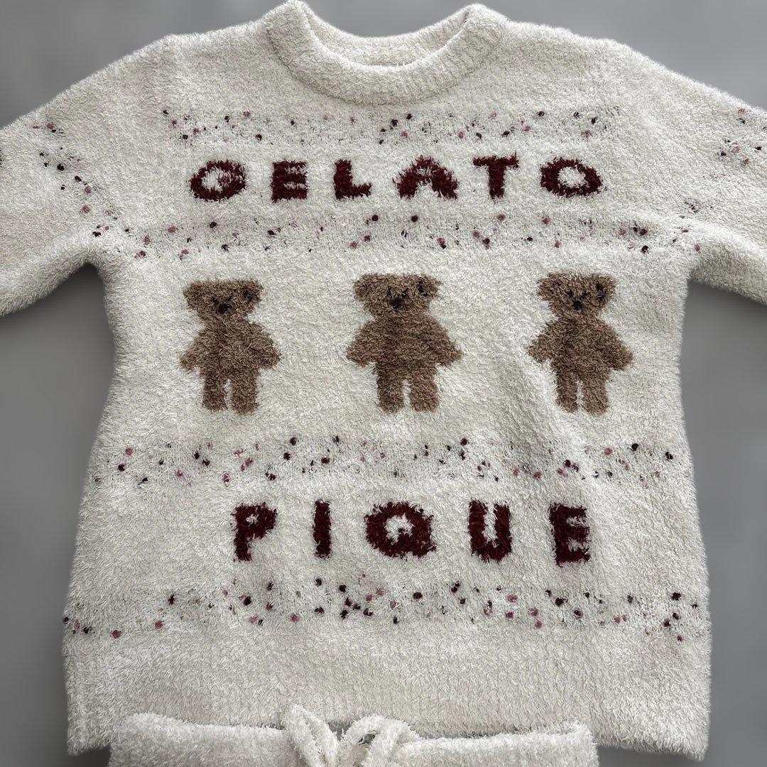 ジェラートピケ キッズ 130-140 くま柄セットアップ 美品