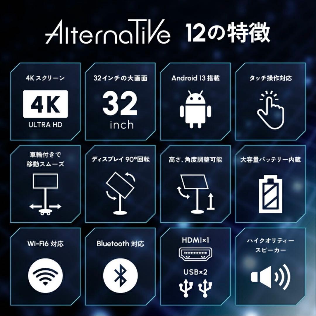 Adget Alternative 32inch スタンド付き大画面タブレット