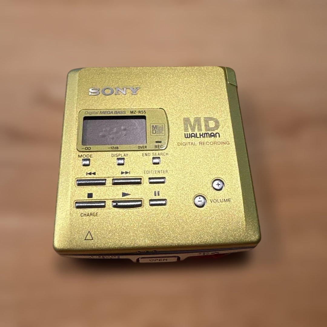 SONY MZ-R55 ポータブルMDプレーヤー ゴールド