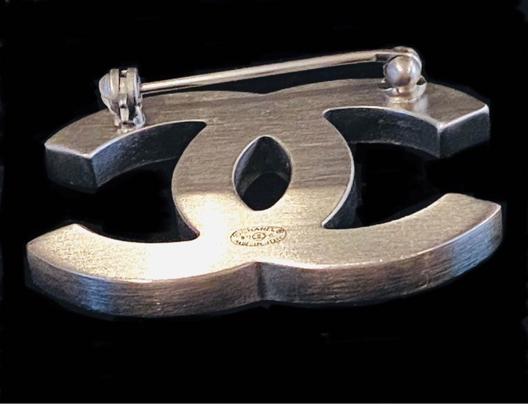 シャネル　CHANEL ギンガムチェック　ココマーク　ブローチ　激レア