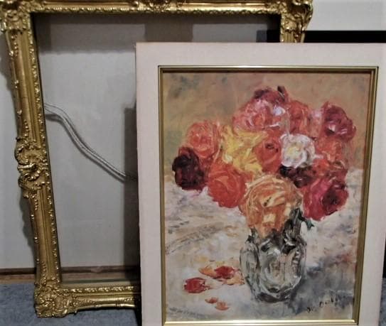 刑部人『 薔薇 』立体複製画 （日本写真印刷製）Ｆ6　中古美品