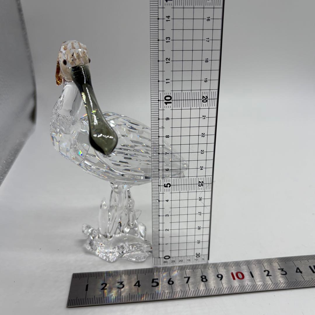箱付き　スワロフスキー 置物 クリスタル　ヘラサギ　鳥　サギ　　NO.178