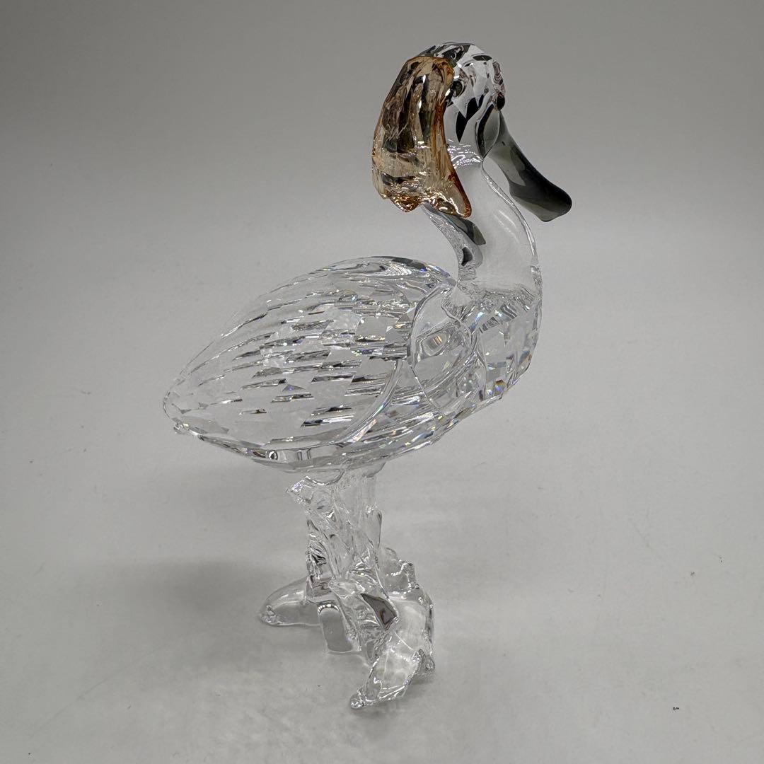箱付き　スワロフスキー 置物 クリスタル　ヘラサギ　鳥　サギ　　NO.178