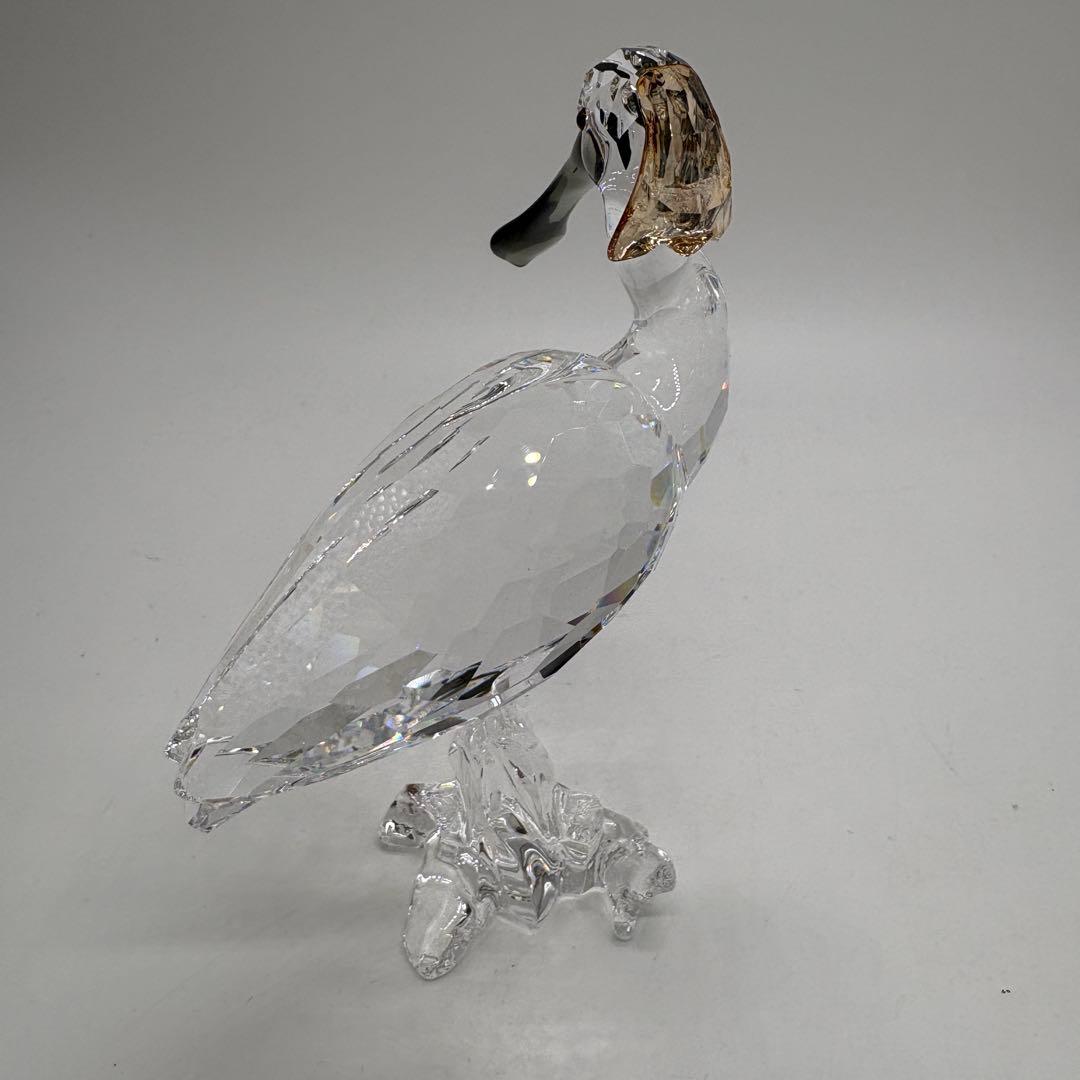 箱付き　スワロフスキー 置物 クリスタル　ヘラサギ　鳥　サギ　　NO.178