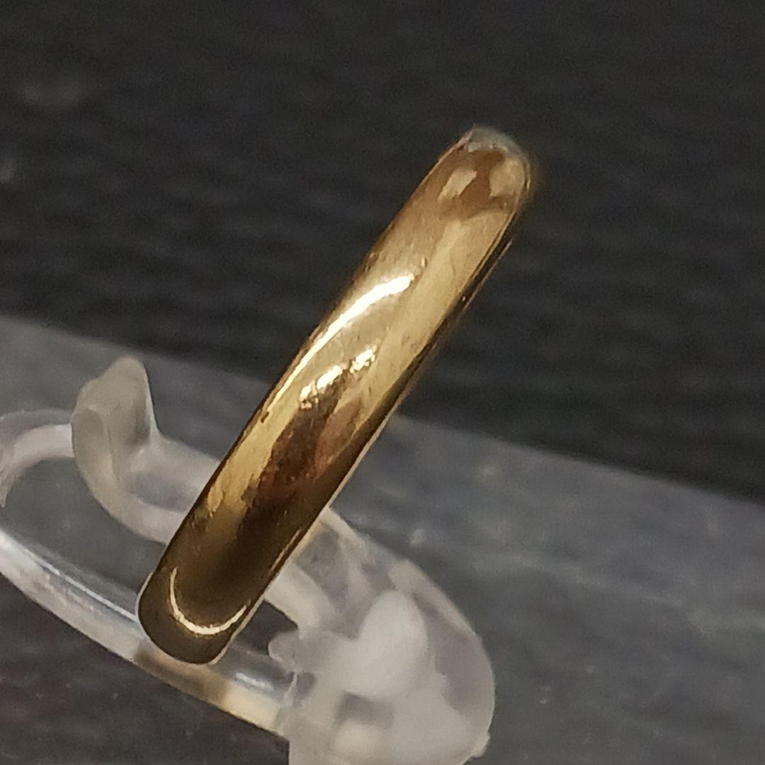 (C012303) K18 YG かまぼこ リング 指輪 約11-12号