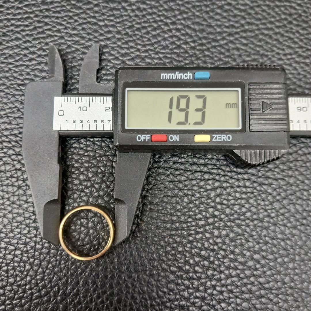 (C012303) K18 YG かまぼこ リング 指輪 約11-12号