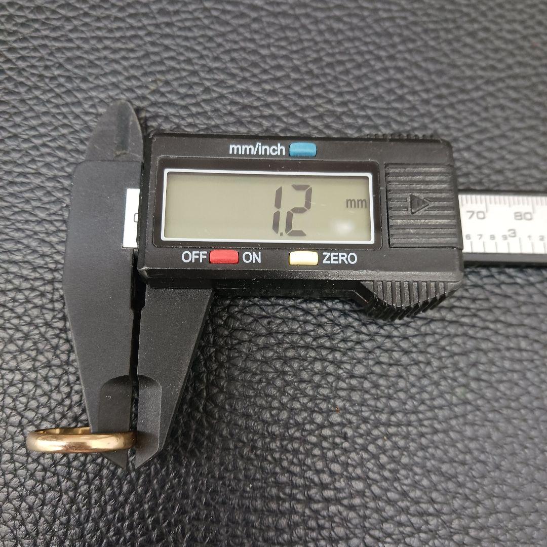 (C012303) K18 YG かまぼこ リング 指輪 約11-12号