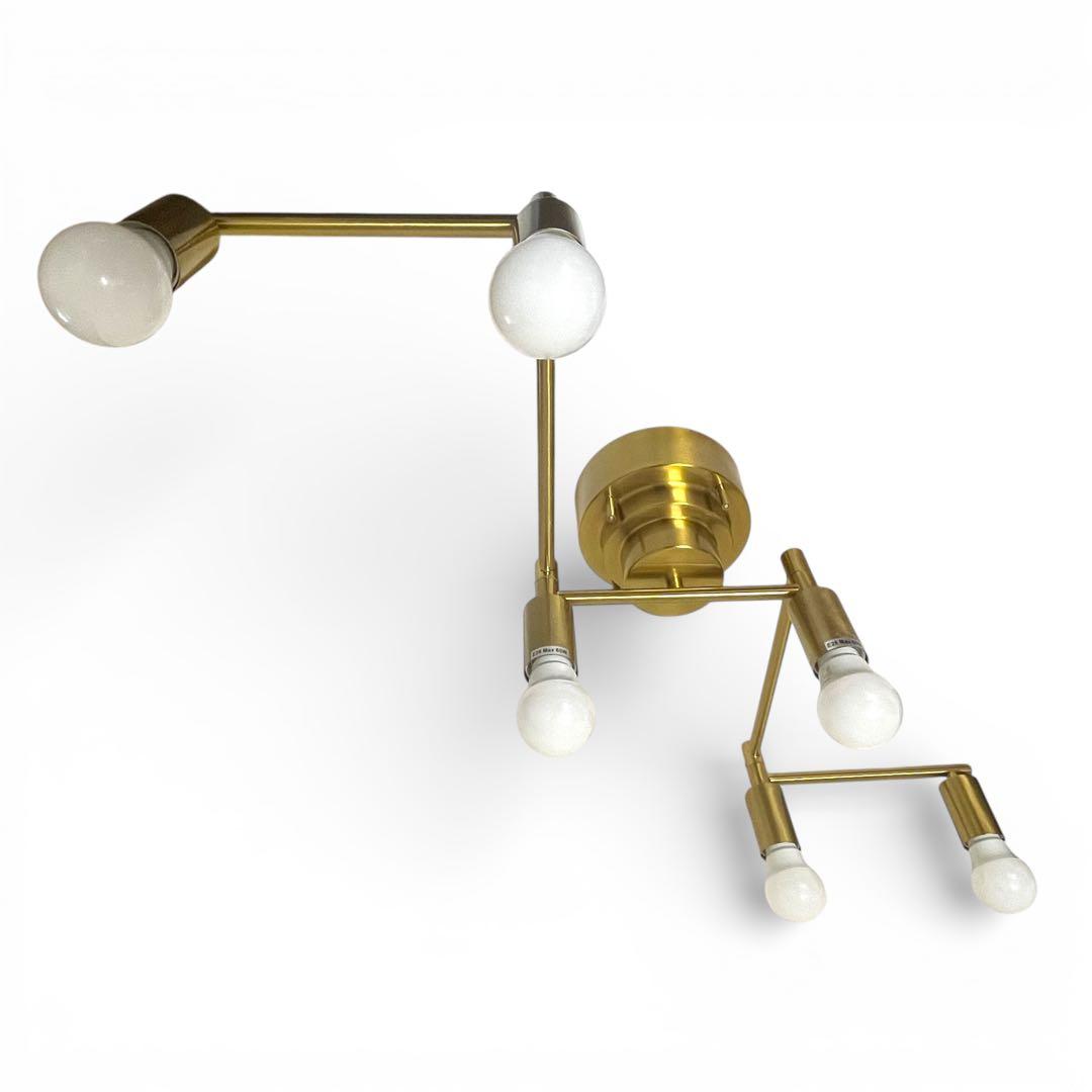 美品 フレキシブル　6灯シーリングライト LED電球付