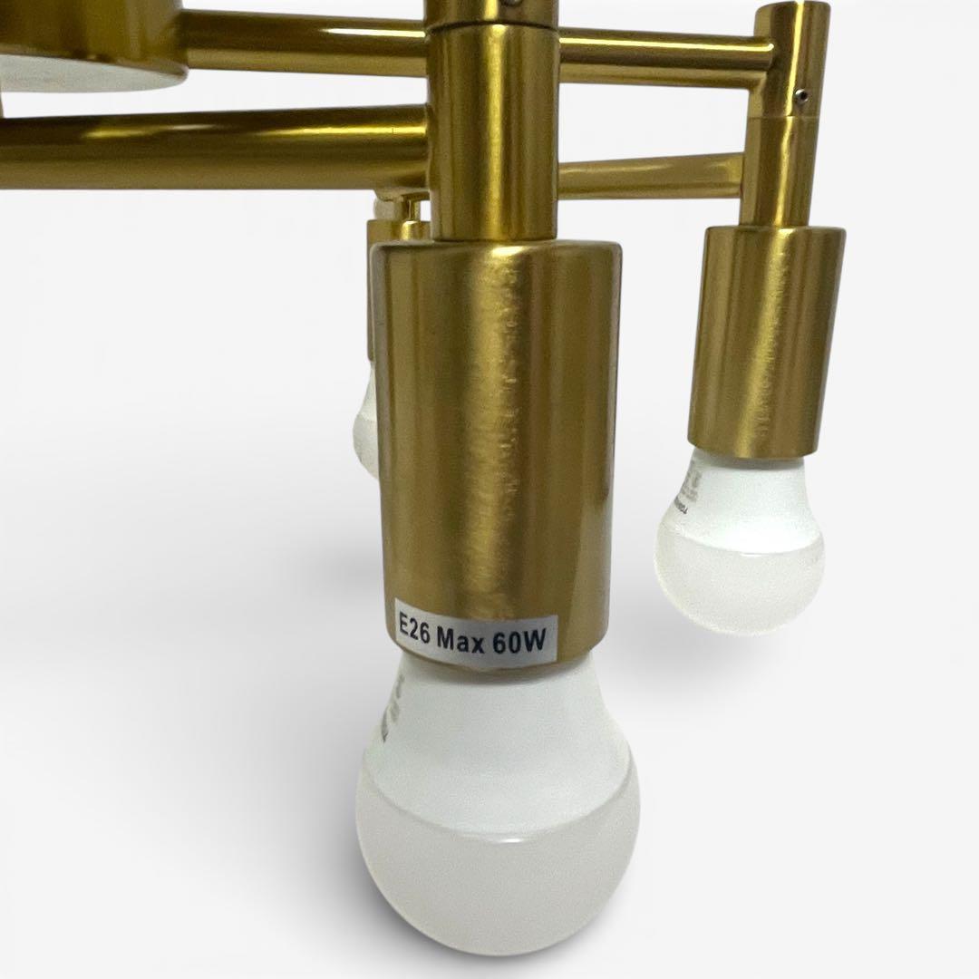 美品 フレキシブル　6灯シーリングライト LED電球付