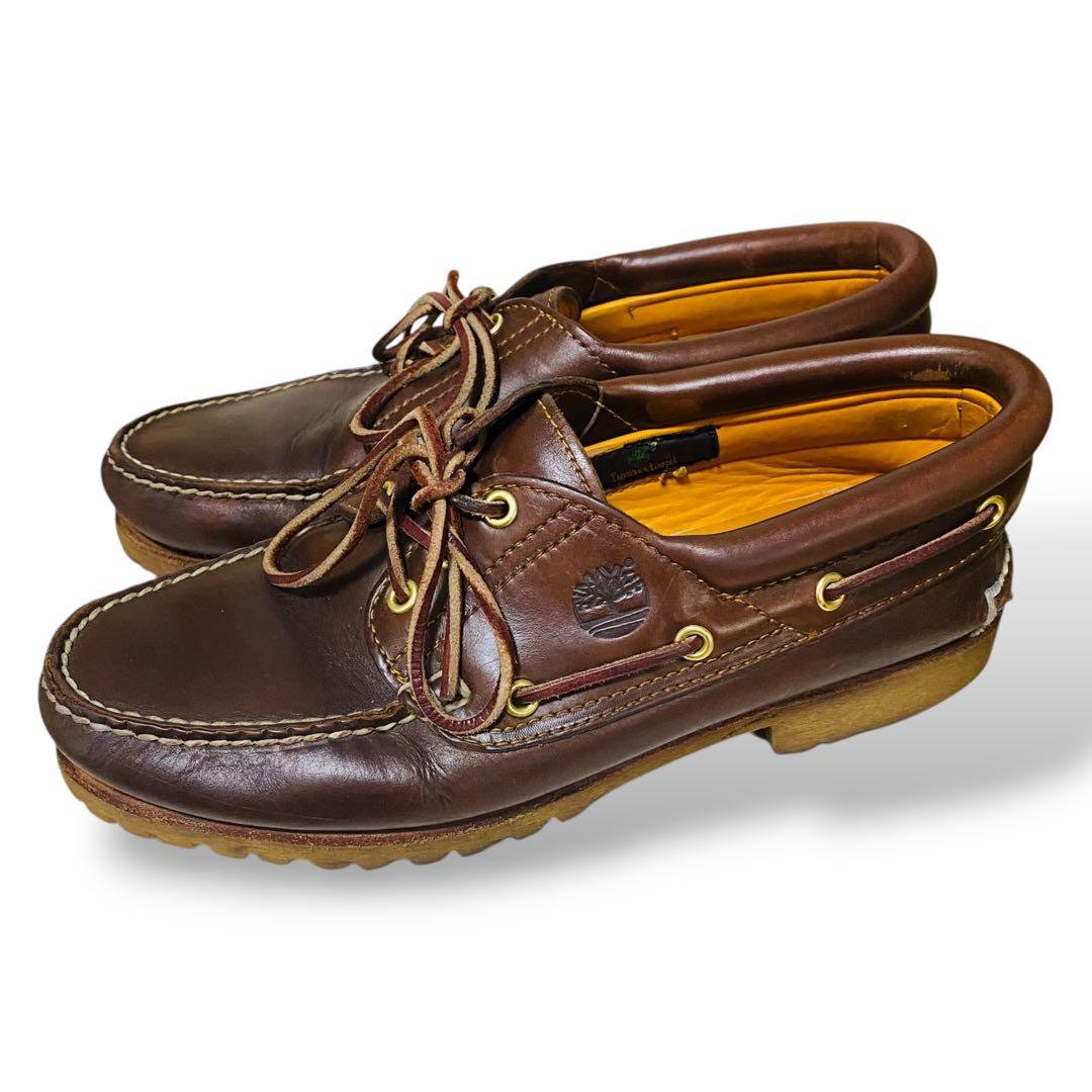 Timberland レザーデッキブーツ　3eye ブラウン　8W