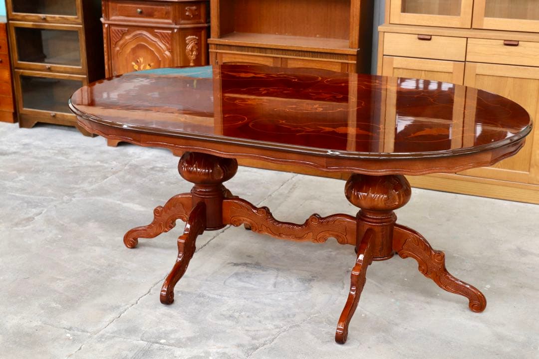 GMIK181○イタリア製 ディノス クラシック ダイニングテーブル 食卓テーブ