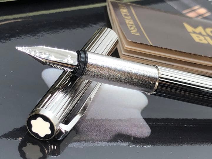 稀な未使用に近い極上の保管品！総プラチナ張りノブレス★No1157★モンブラン製