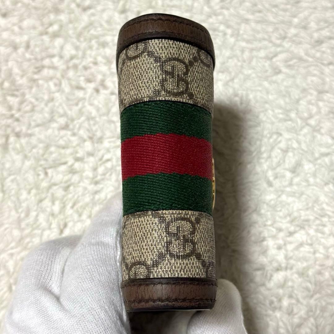 【美品】 GUCCI オフィディア シェリーライン GGスプリーム 二つ折り財布