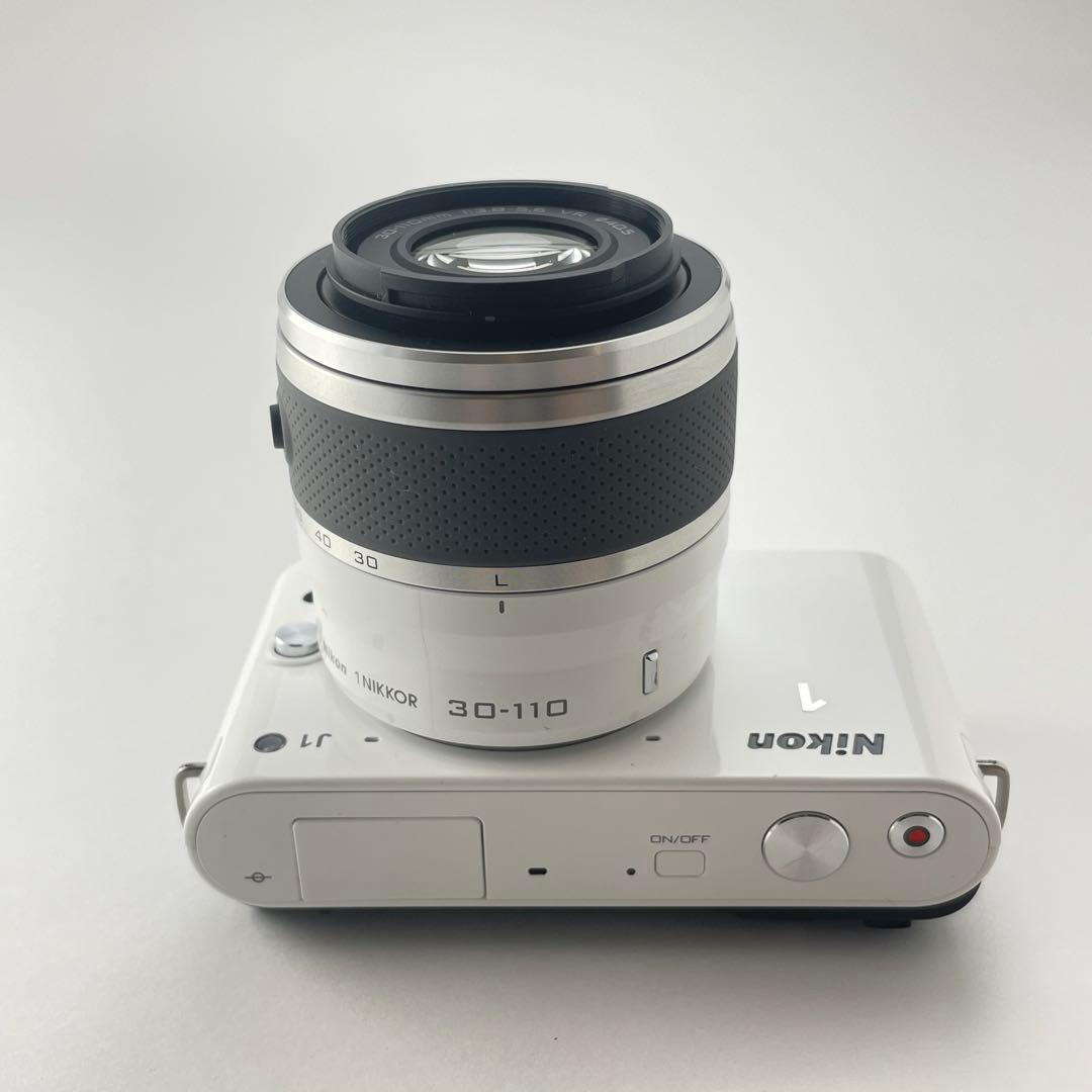 【ショット数3000・返品保証】Nikon1 J1 ホワイト レンズキット