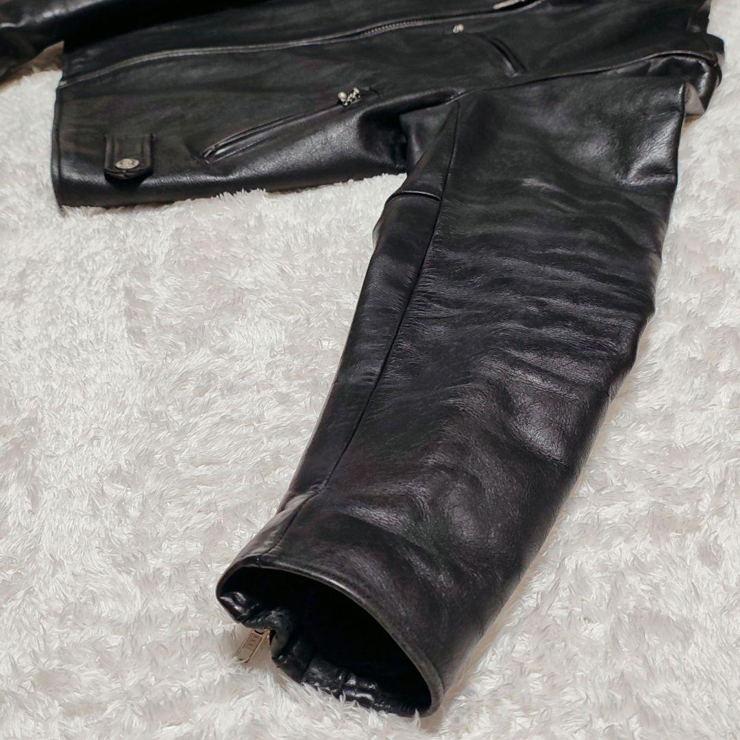 ビ*ー様 Harley-Davidson 本革 シングルライダース ブラック