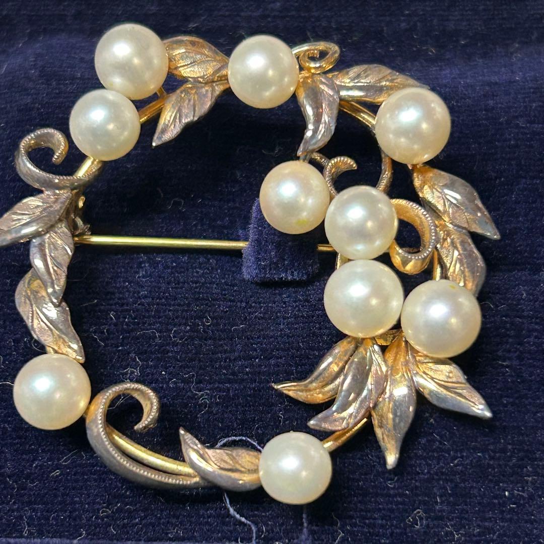大丸製　ビンテージ真珠ブローチ