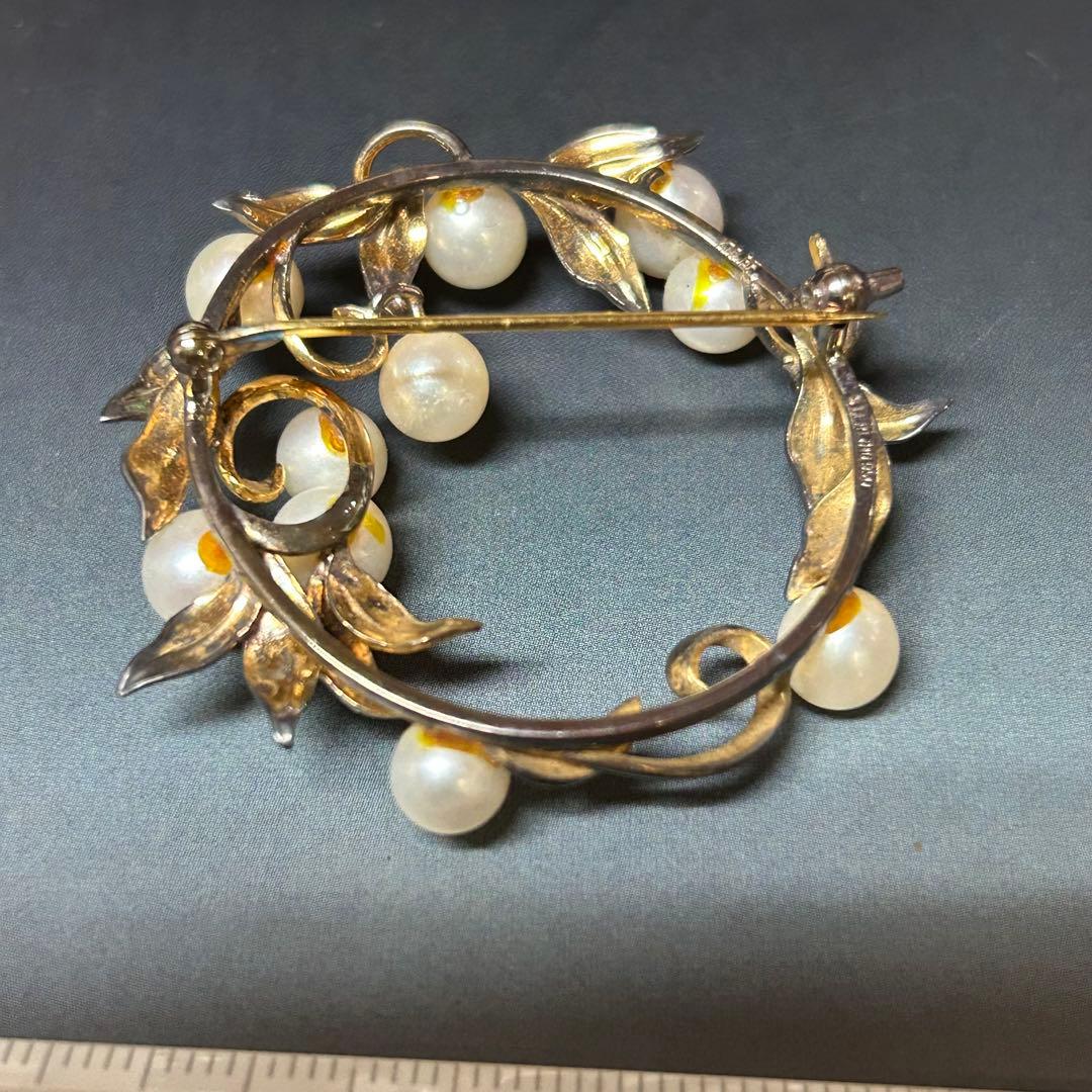 大丸製　ビンテージ真珠ブローチ