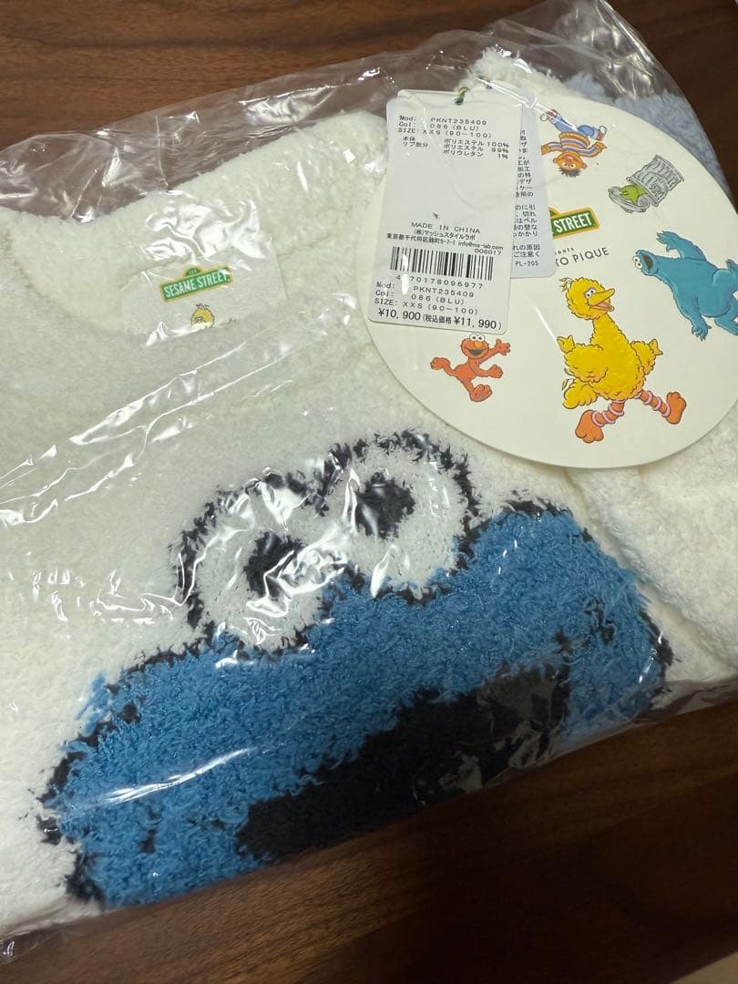 ジェラートピケ　キッズ　クッキーモンスター　XXS