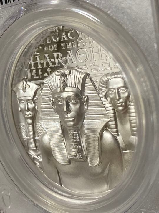 【最高鑑定／PR70】2022　クック諸島　ファラオの遺産　1オンス　銀貨