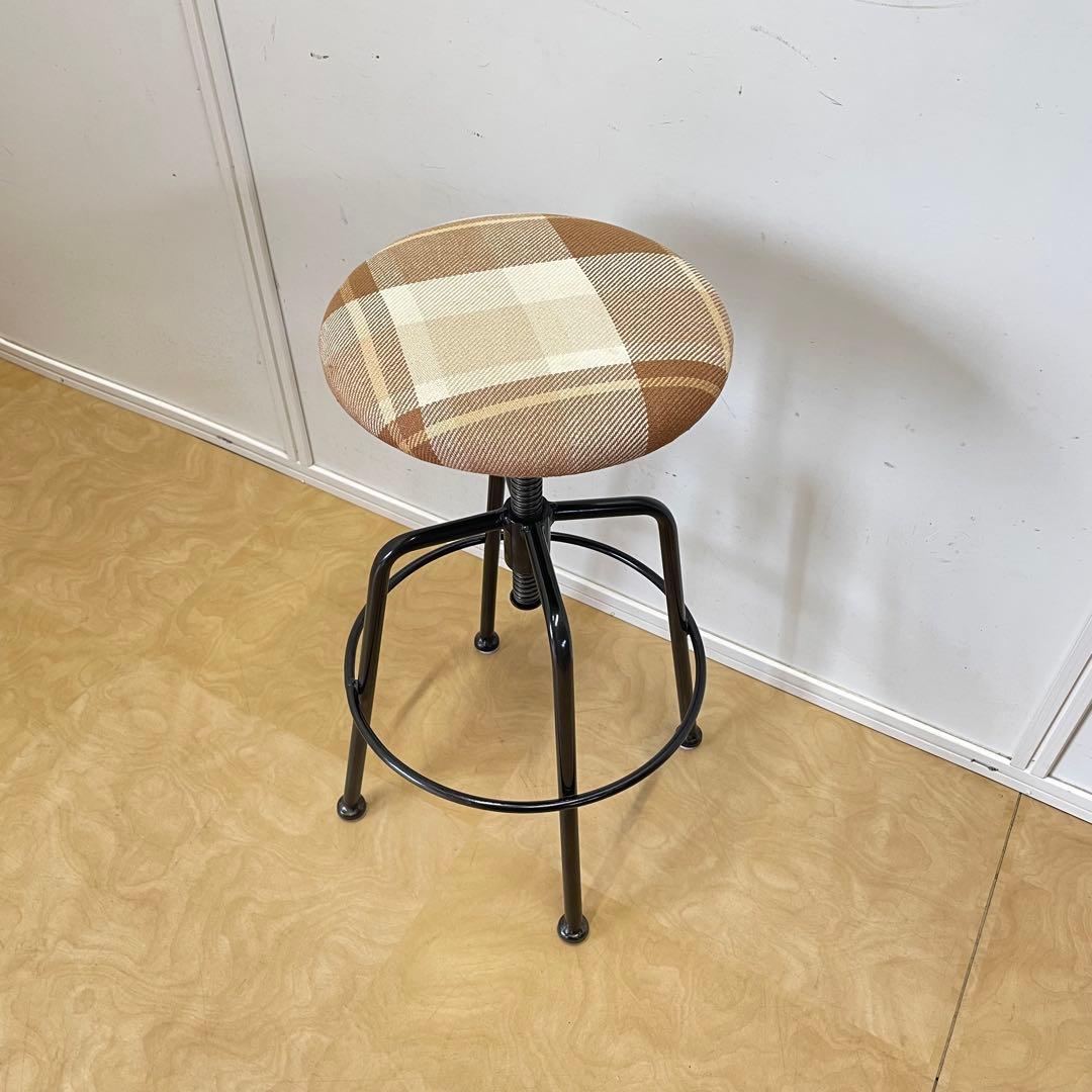 関家具 回転スツール クラッシュゲート 椅子 丸イス チェア アイアン 鉄脚