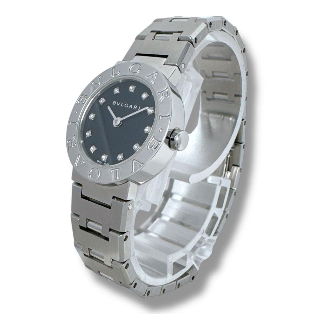 ブルガリ BB23SS 12P ダイヤ ブラック レディース 腕時計 ブランド