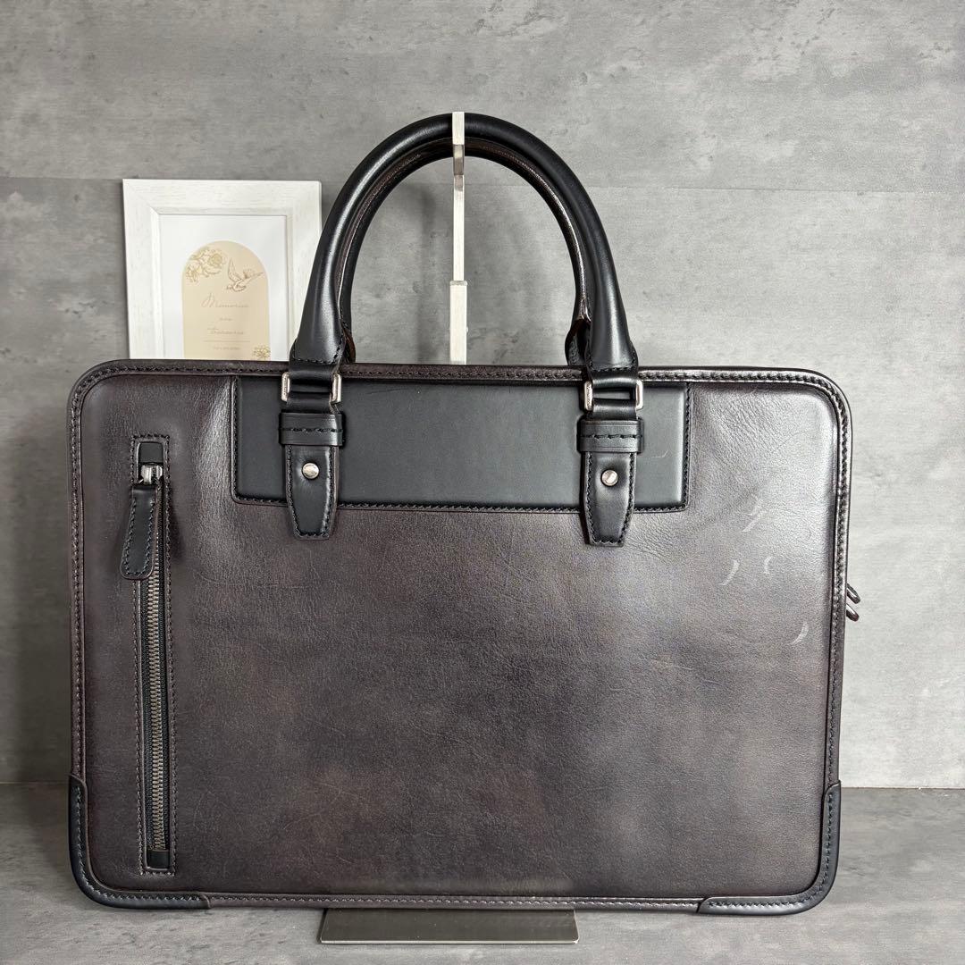 【極美品】FUJITAKA 本革 2way ブリーフケース オールレザー A4可