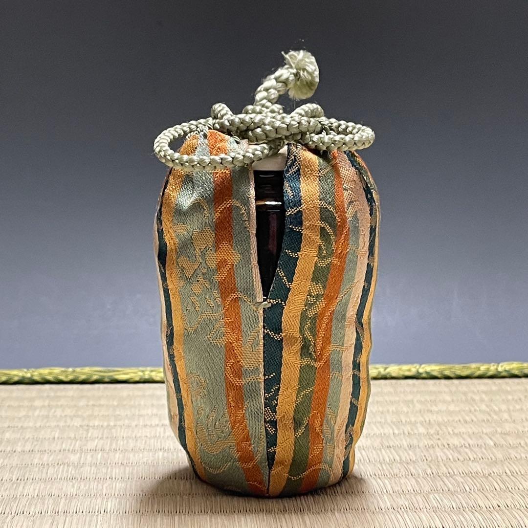 膳所焼 陽炎園 肩衡 茶入 茶道具 骨董品 293