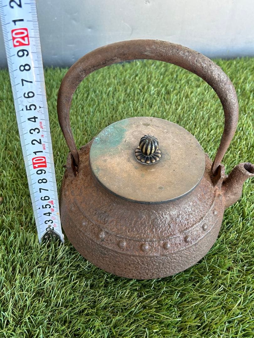 龍文堂造　鉄瓶銅蓋　古美術　茶道具　水漏れなし