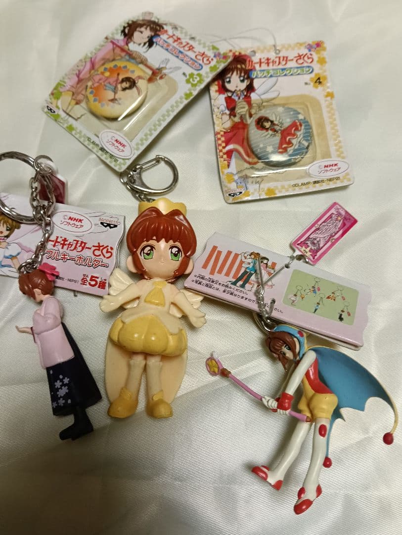 セットカードキャプターさくら　バッヂコレクション　ダブルキーホルダー　フィギュア