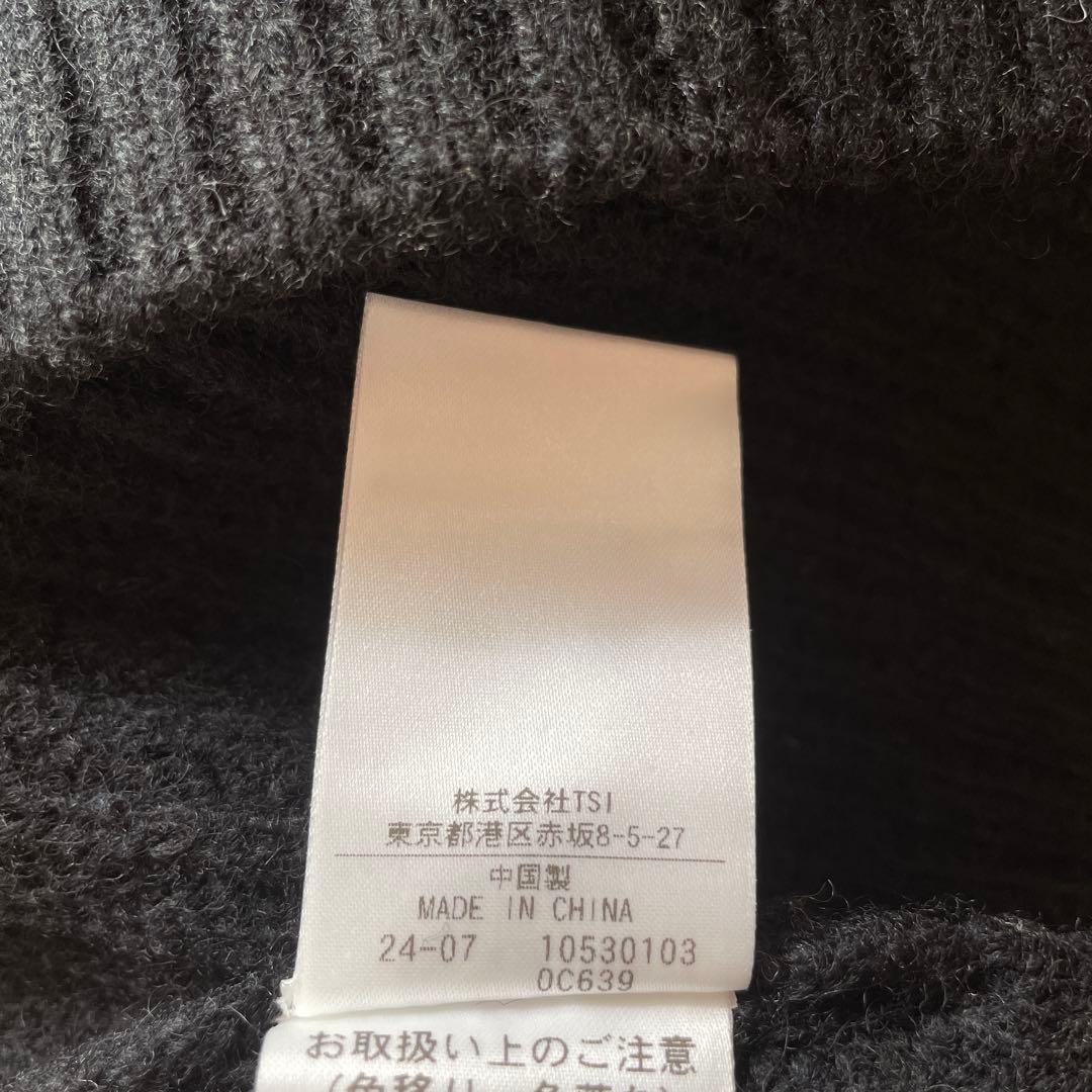 2024AW【MHL.】ウールニットVネックニットベスト　黒　L