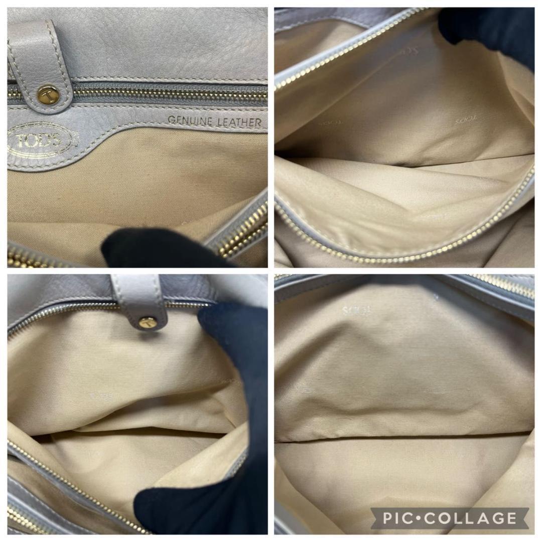 美品　トッズ　2way ショルダーバッグ　トートバッグ　斜め掛け　本革　レザー