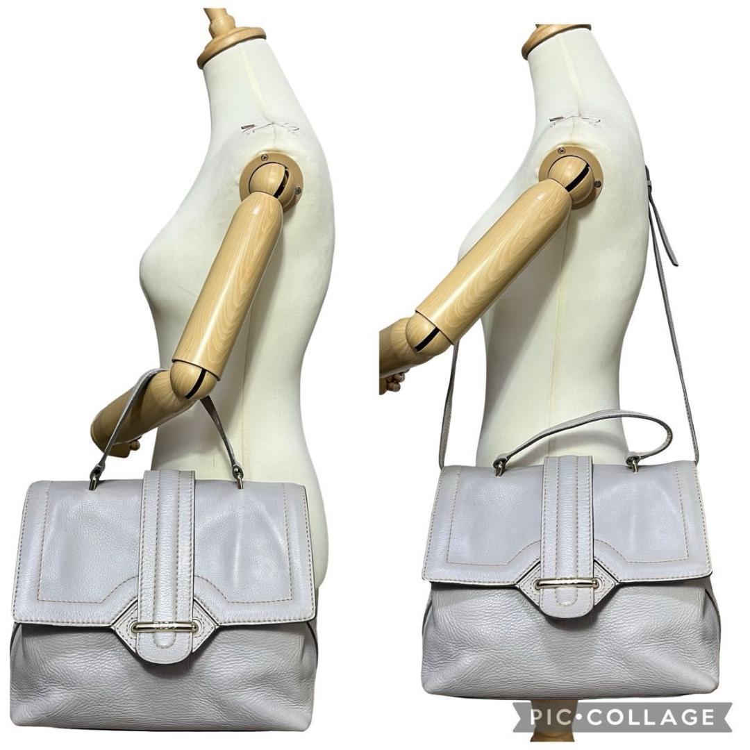 美品　トッズ　2way ショルダーバッグ　トートバッグ　斜め掛け　本革　レザー