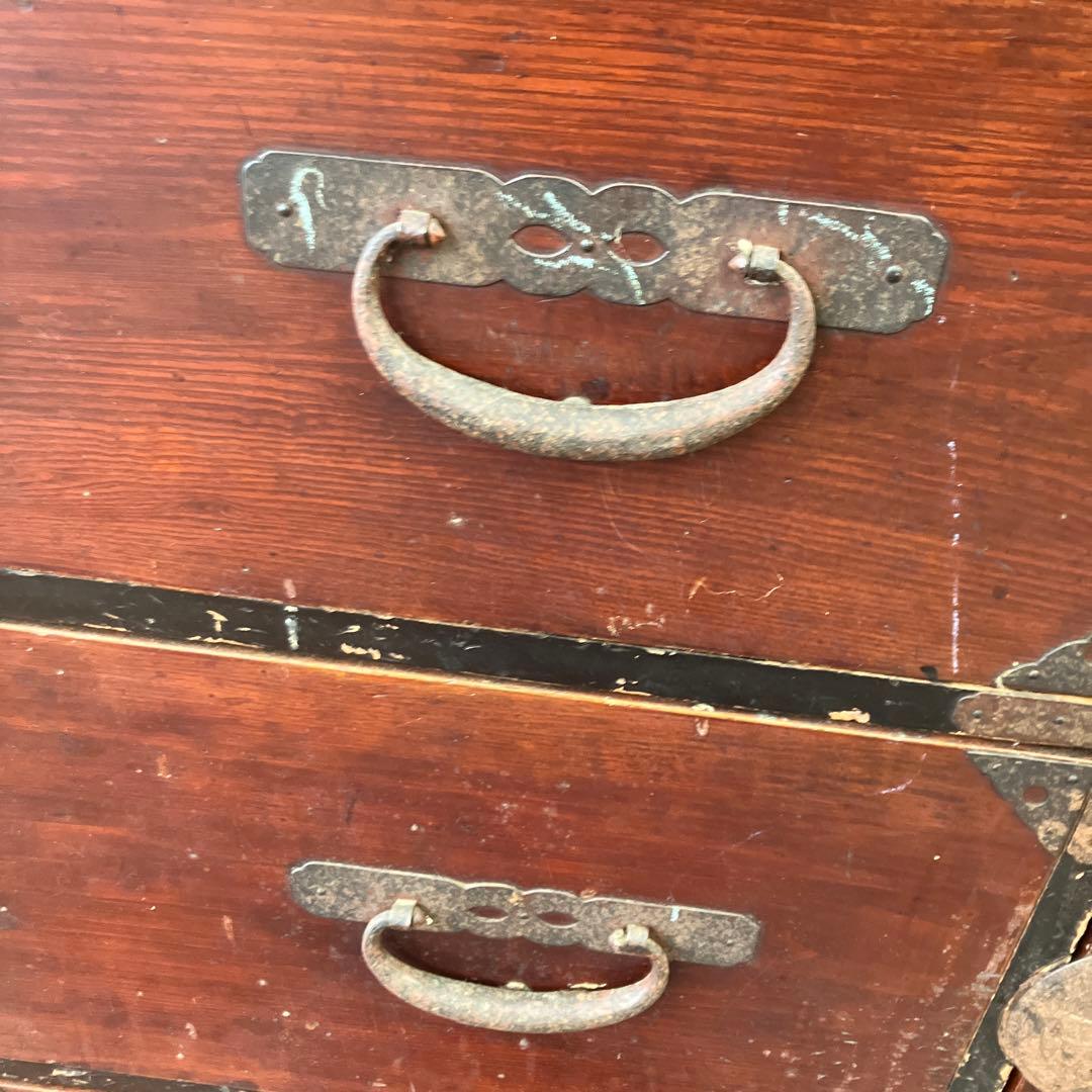 昭和レトロ 古家具 仙台箪笥 4段9杯 引き出し箪笥 和箪笥 ビンテージ 骨董