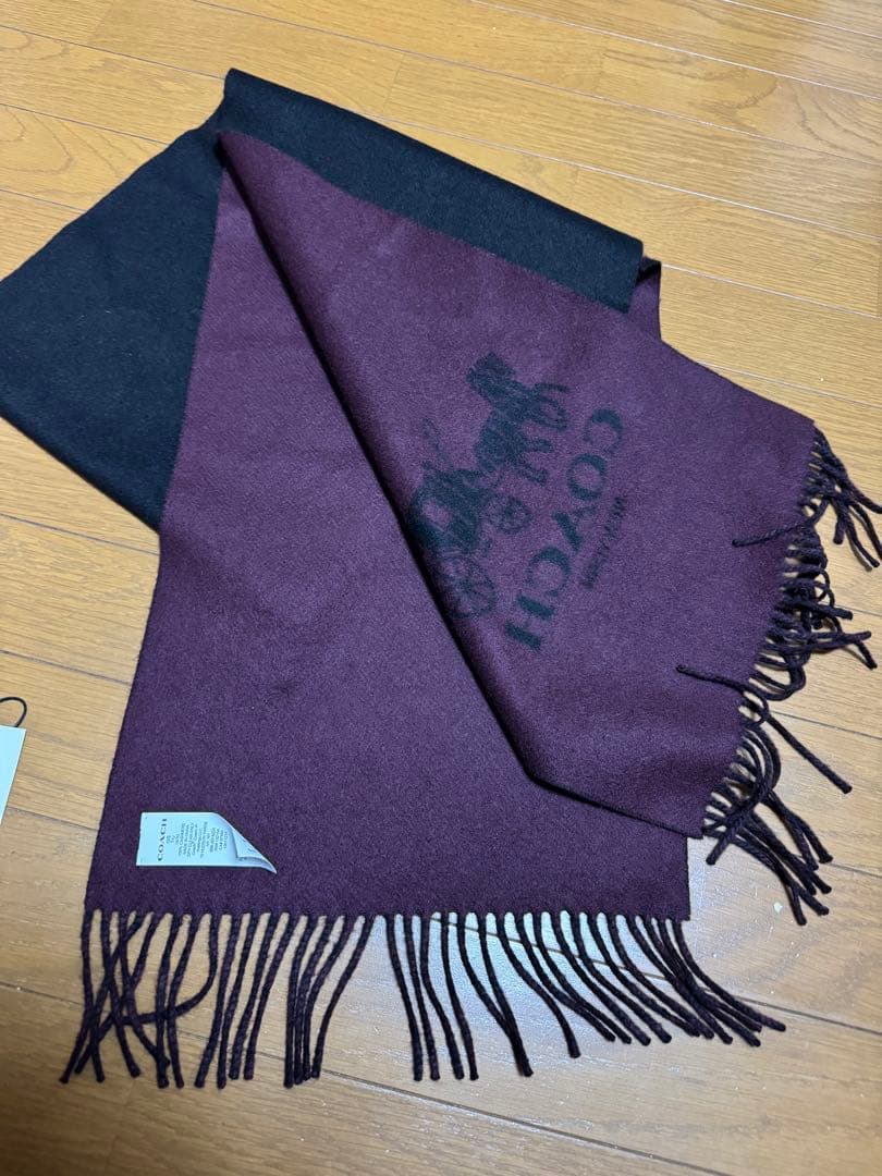 COACH カシミヤ100% ダブルフェイスマフラー