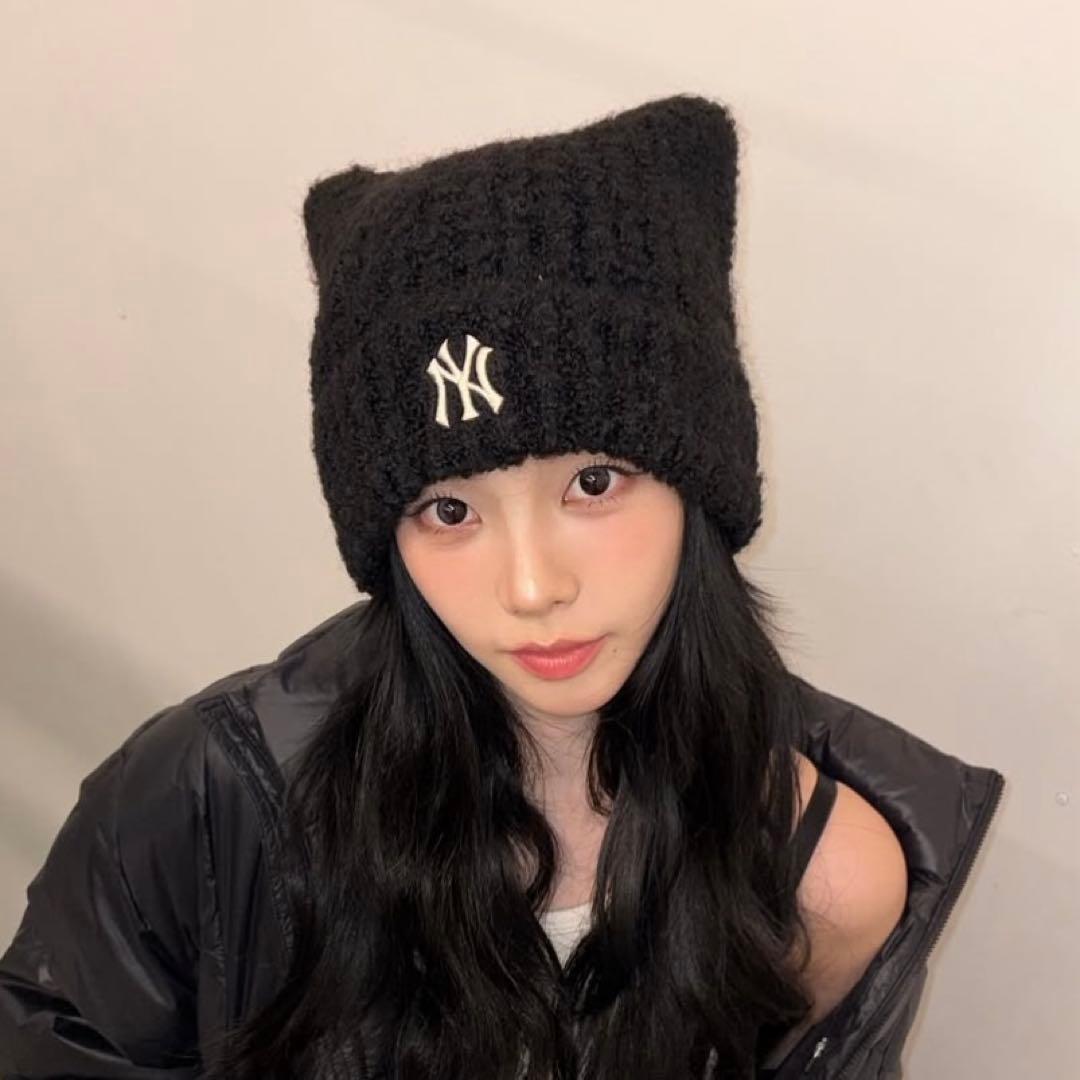 ラスト1点☆MLB KOREA 猫耳 ビーニー 新品未開封 韓国限定 カリナ着用