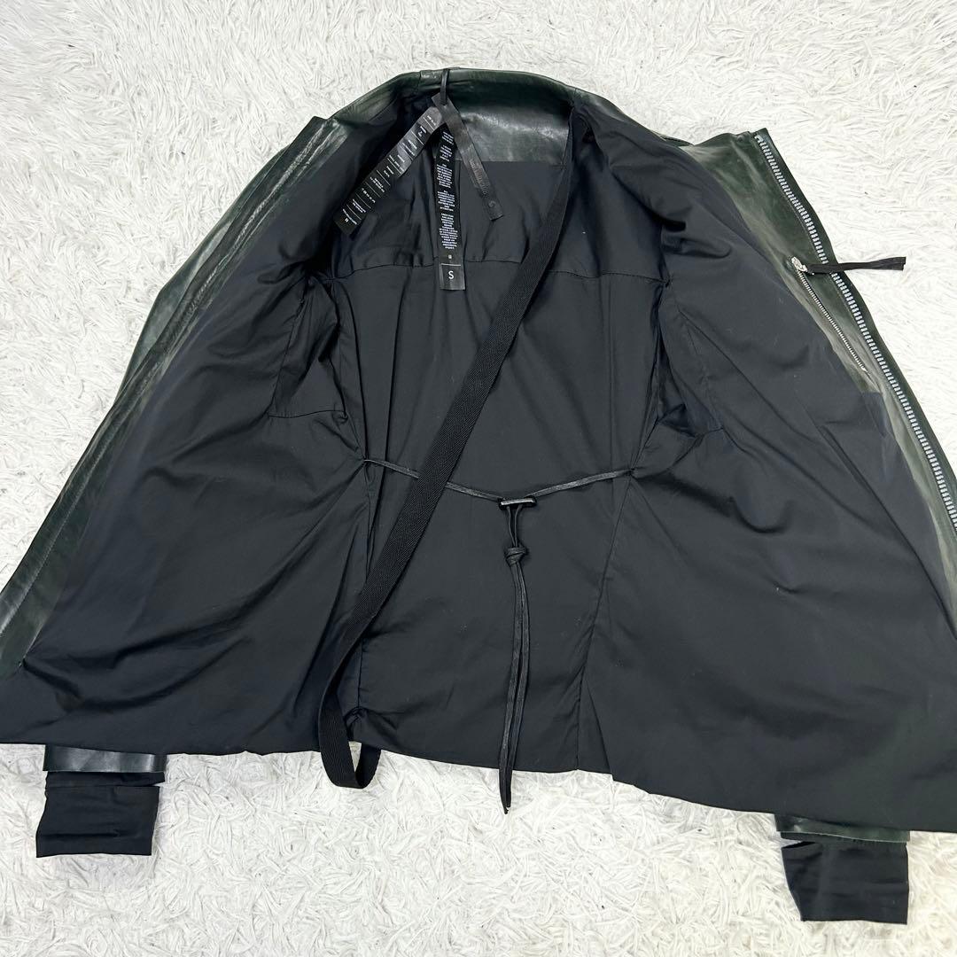 J1 Boris Bidjan Saberi カーフレザー ライダース グリーン