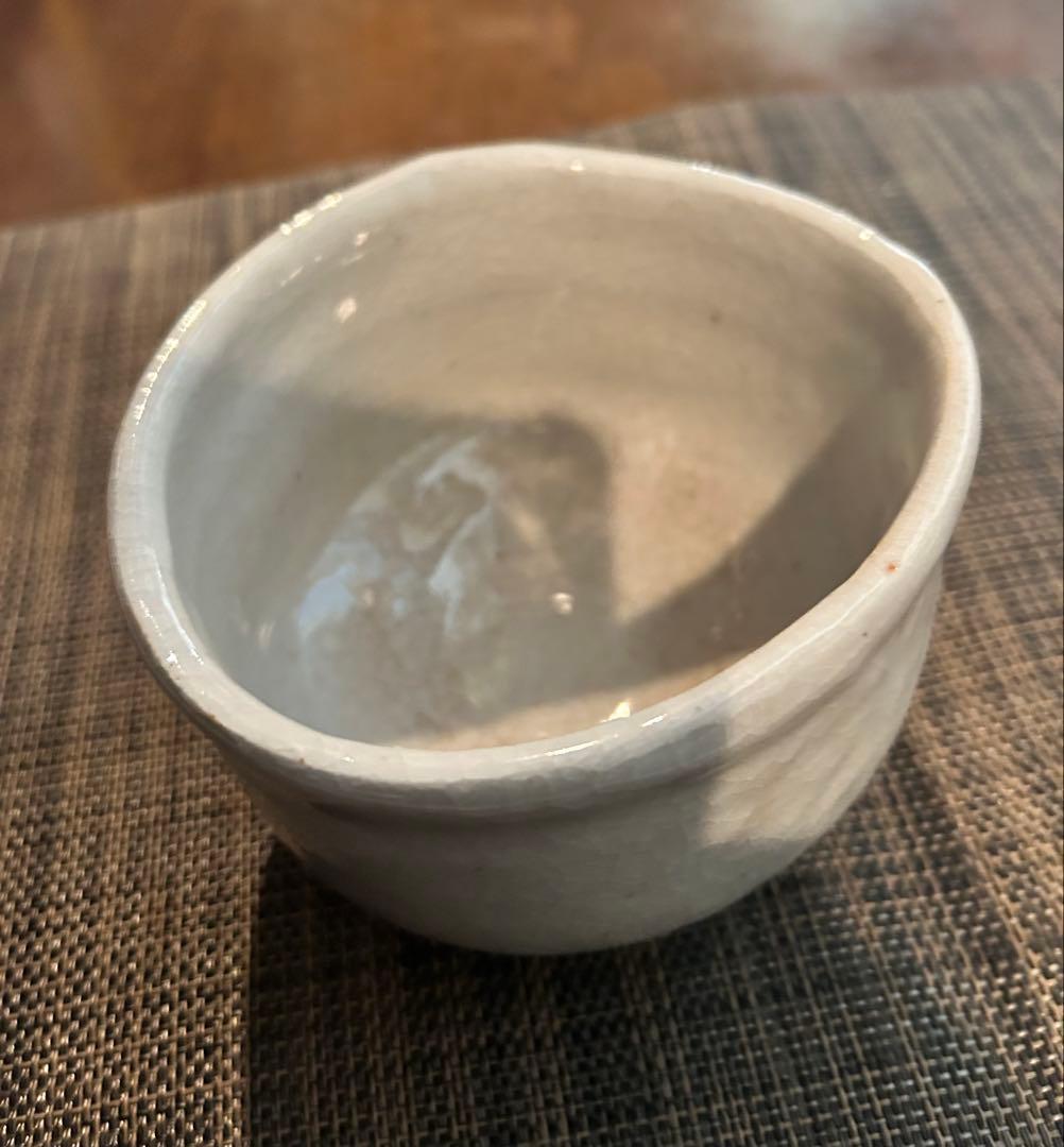 志野茶碗　沓茶碗　茶道具　抹茶茶碗 ト（加藤唐九郎？）在銘