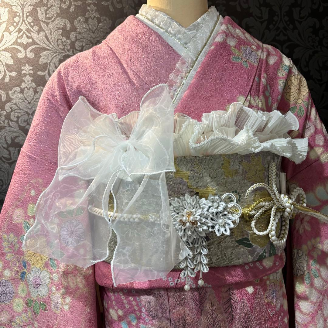 美品　辻ヶ花　花絞り　金通し　高級　刺繍　逸品　振袖　フルセット 振り袖