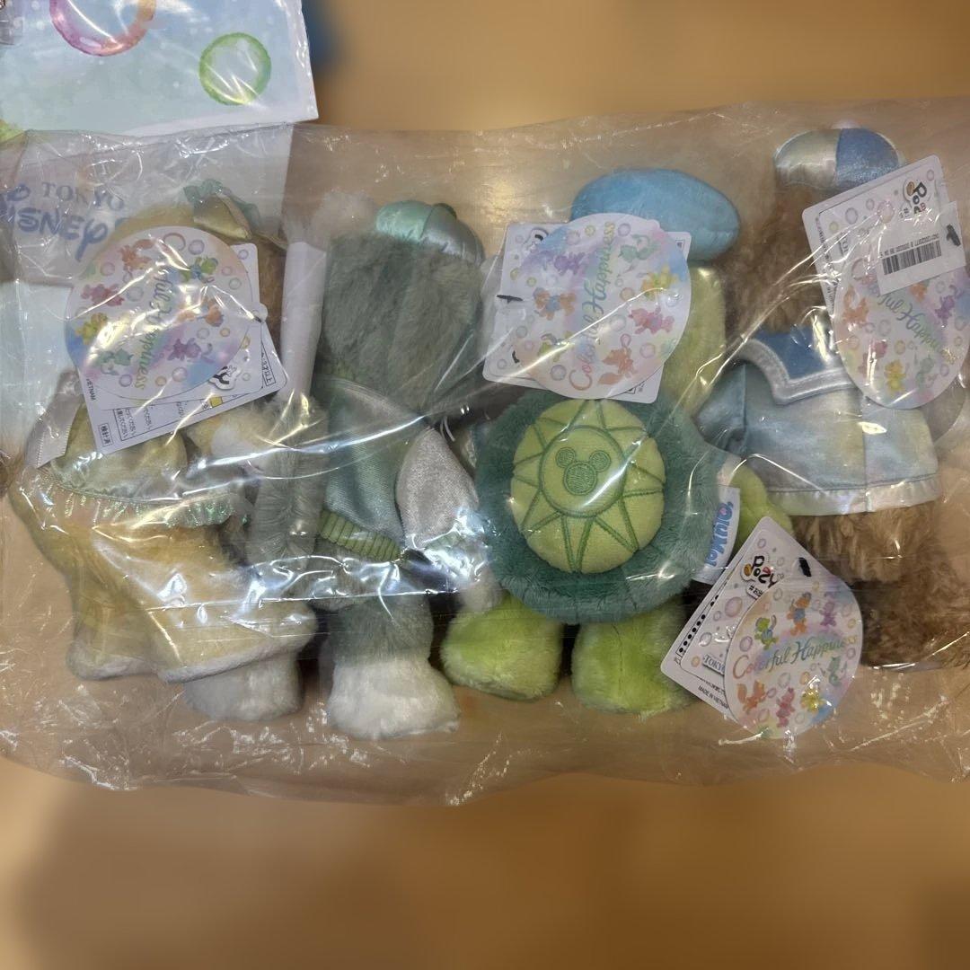 新品未使用 ダッフィー カラフルハピネス ポージープラッシー 7体 おまけ付き