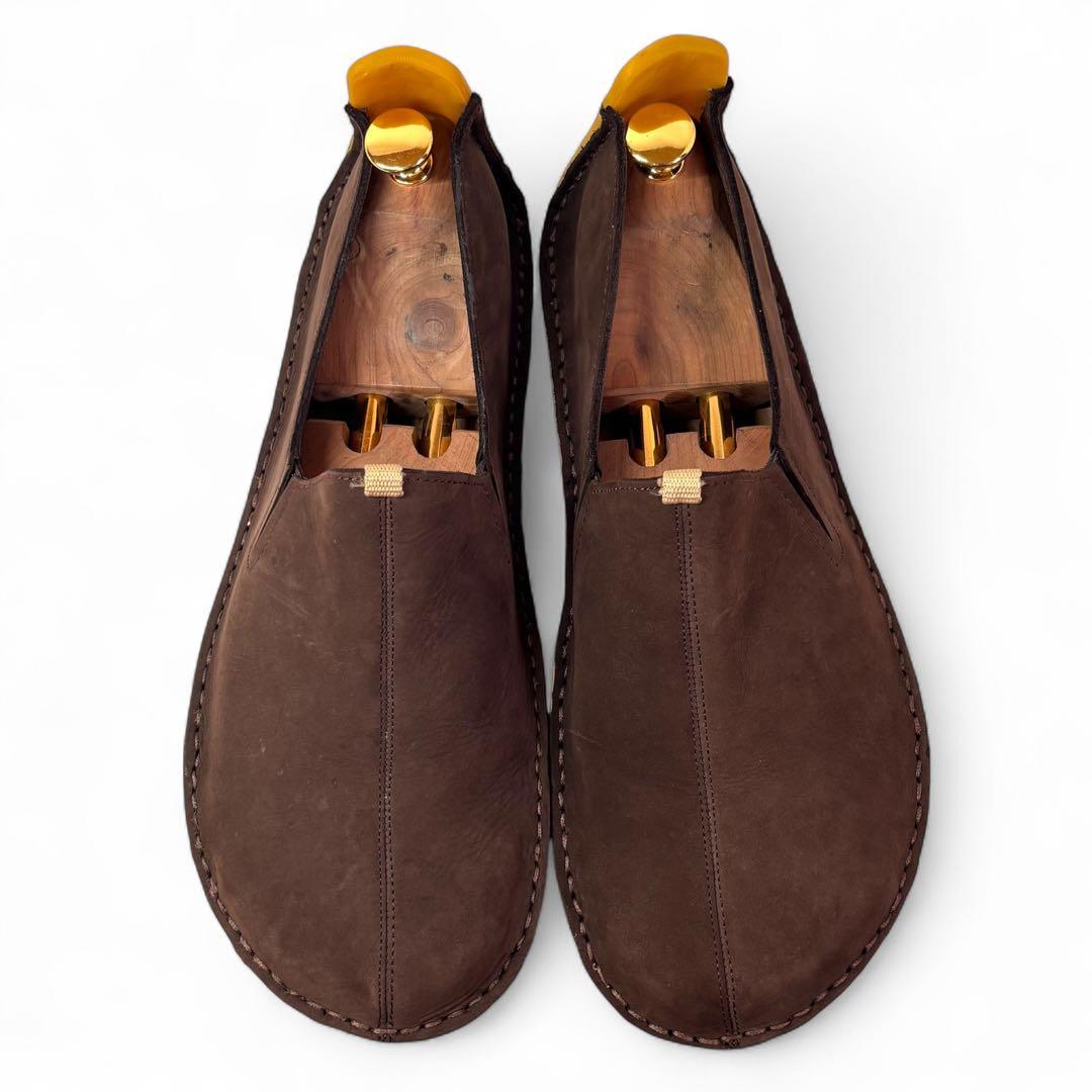 ヴィボ ベアフット 28.5 45 スエード モカシン スリッポン ブラウン