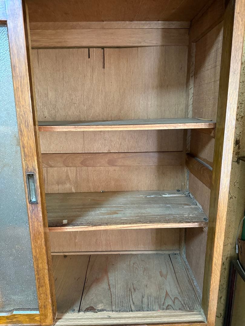m*d様 【O-1672】食器棚 水屋 収納棚 キャビネット 昭和レトロ 古道具