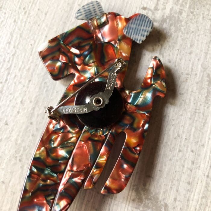 1960s～ Lea Stein リアスタン セルロイド ドッグ 犬 ブローチ