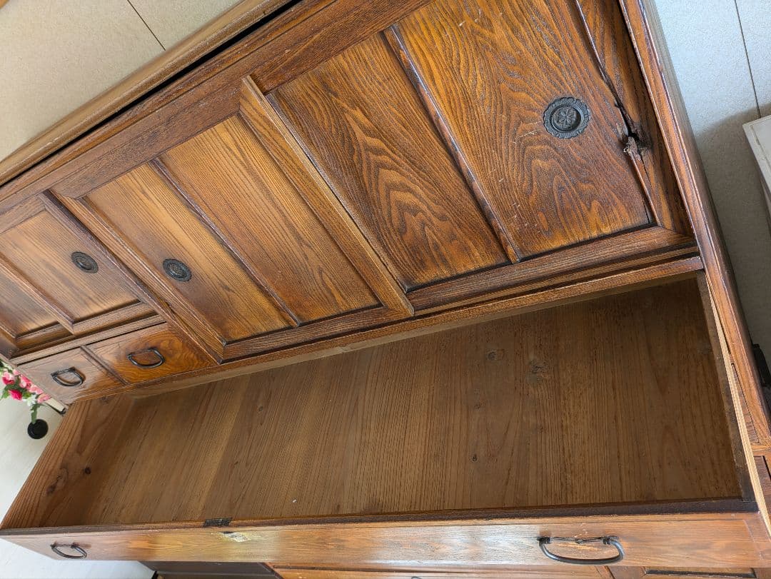 骨董品　木製和風箪笥　アンティーク　タンス