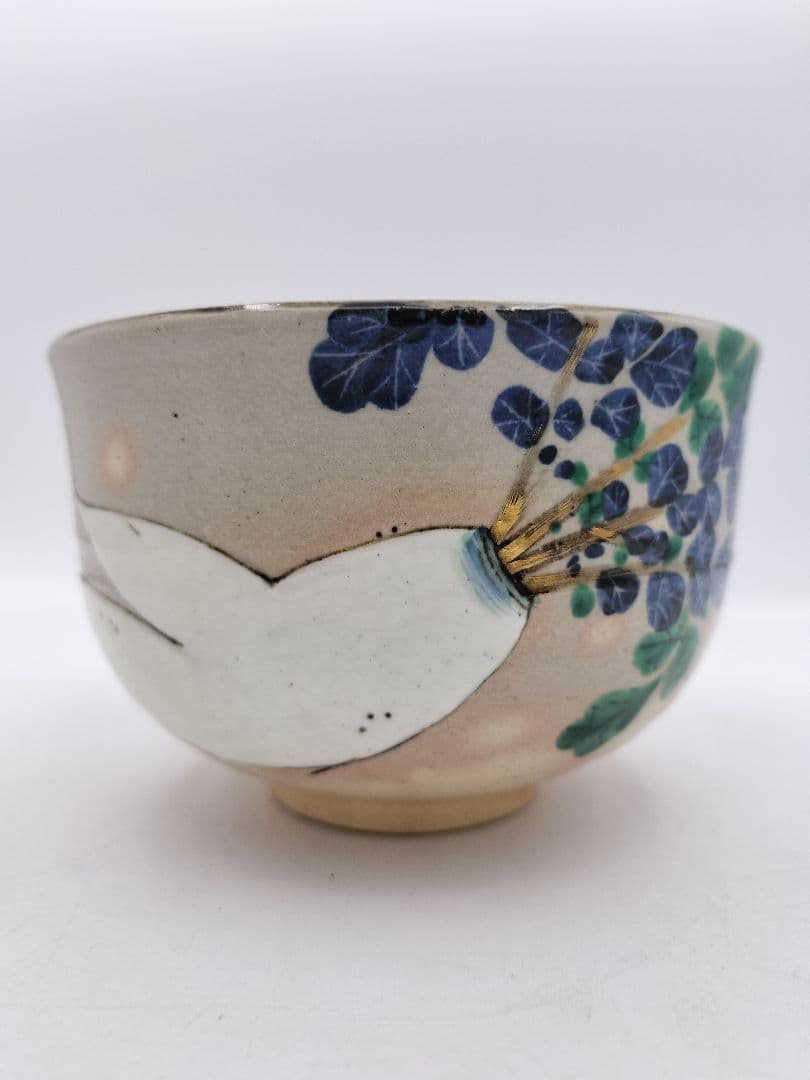 c164【未使用】茶碗 乾山 大根 南口閑粋 木箱 茶道具 NI14