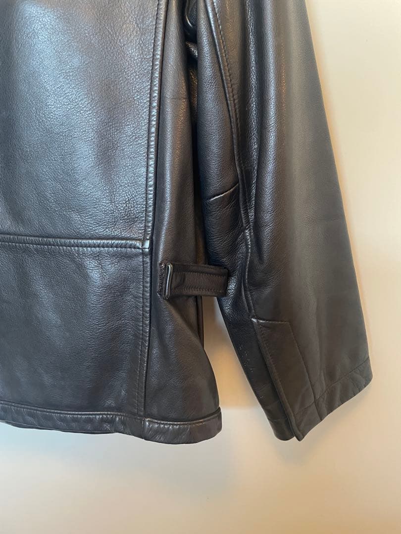 90s BANANA REPUBLIC 襟付きオールドスタイル レザージャケット