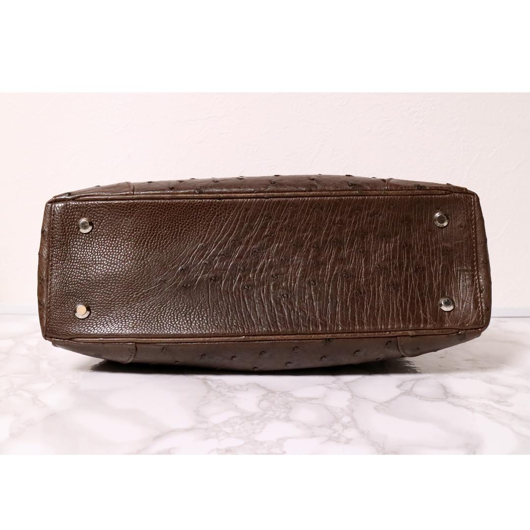 超美品　本物オーストリッチ使用　定価89,000円　ハンドバッグ