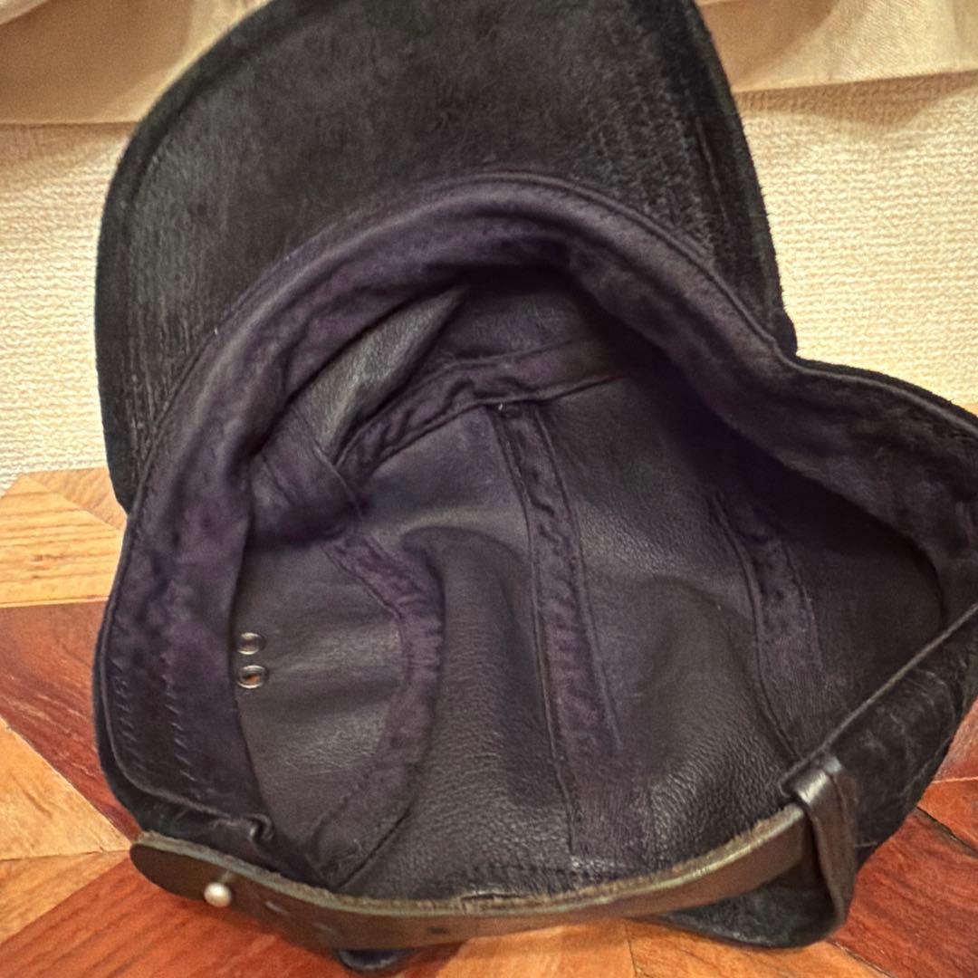 エンダースキーマ　ジェットキャップ　ブラック　スウェード