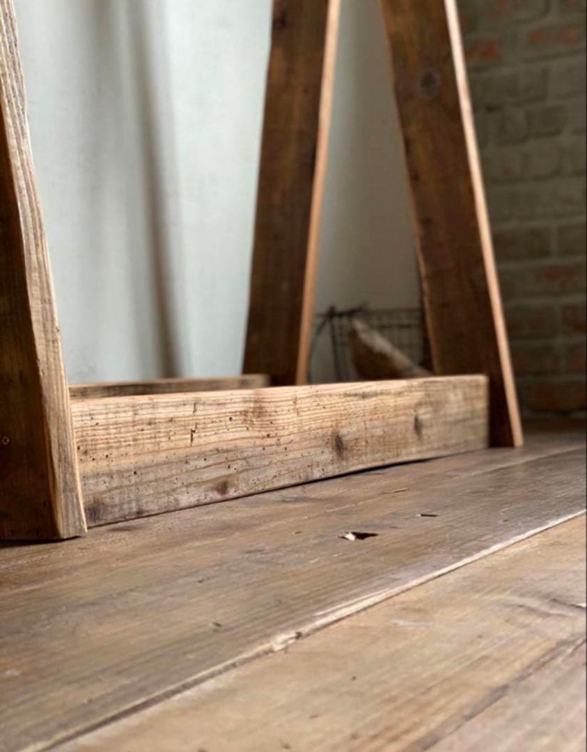 貴重　特別価格　数量限定　古材　ハンガーラック　無垢材　シンプル　ディスプレイ